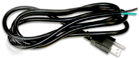 18/3 Install 12' Black Power Cord